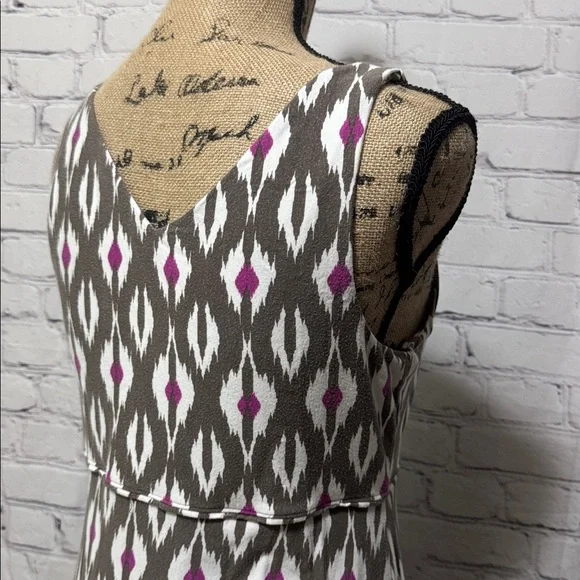 Athleta Brown and Pink Patterned Midi Dress - Picture 3 of 8